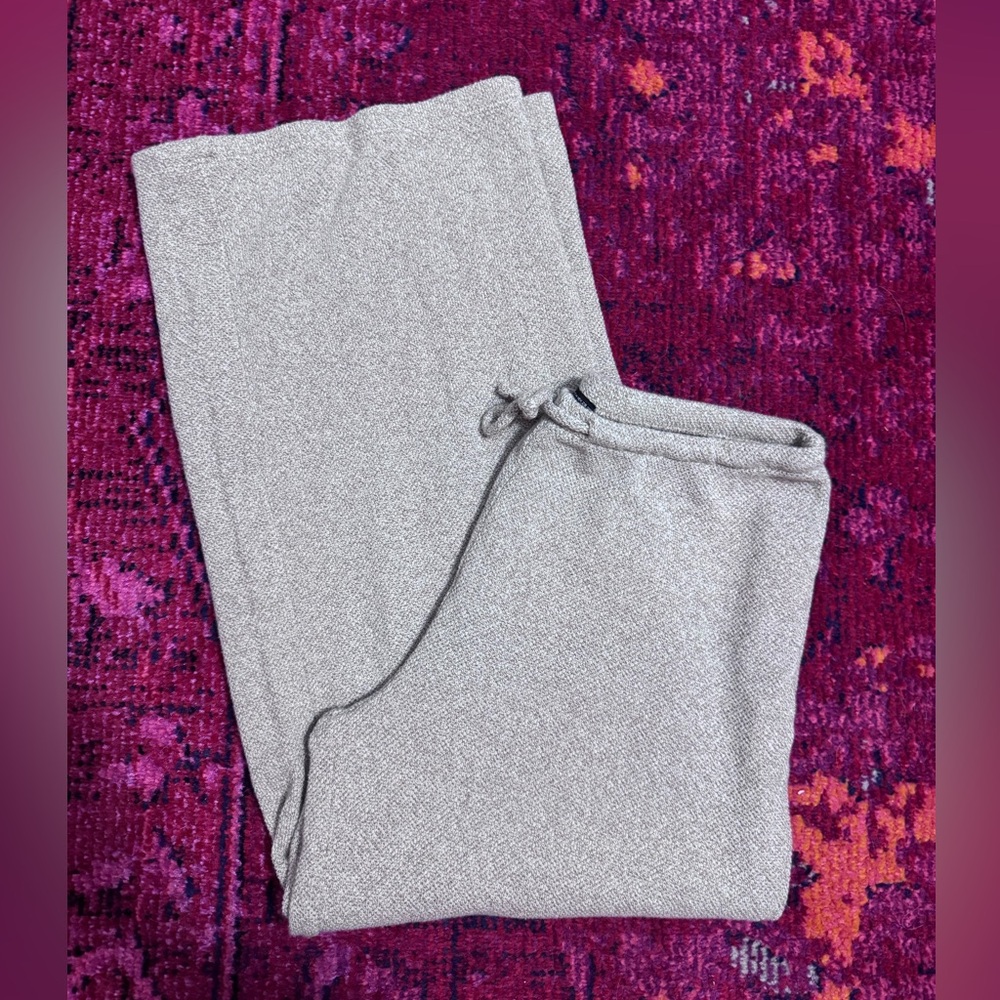 Zara Beige Natural Knit Drawstring Pants